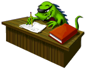 Graeme at his desk